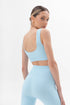 Basic Ribbed Leggings Blue